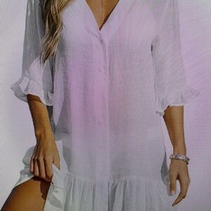 NWT Cupshe White Swim Cover-up